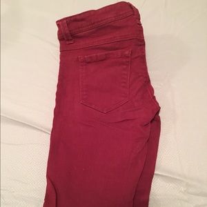 Wet Seal maroon jeggings