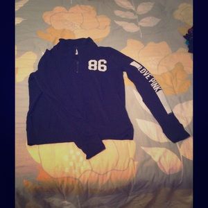 Pink quarter zip sweatshirt