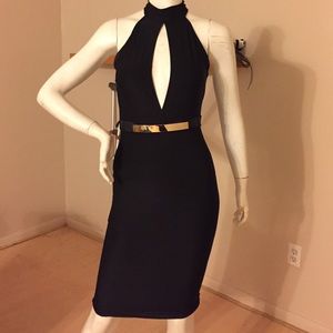 Sexy black peep hole dress.
