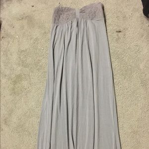 Strapless Grey maxi dress size XL