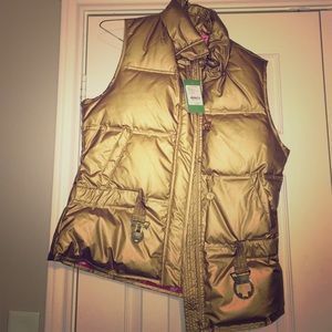 NWT gold Lilly Pulitzer vest sz M