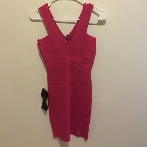 Brand new bebe XS pink bandage dress