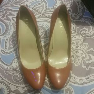 Ralph Lauren Tan Leather pumps