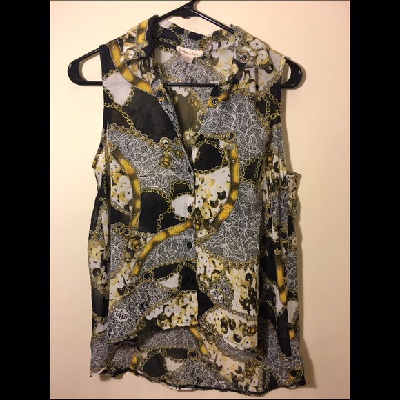 Abstract Collard Button Down - Picture 2 of 3