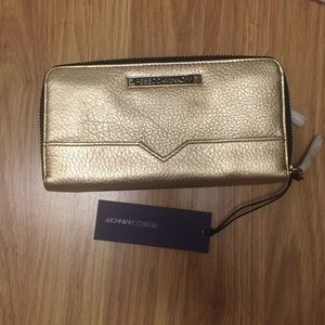 Rebecca Minkoff gold stud wallet