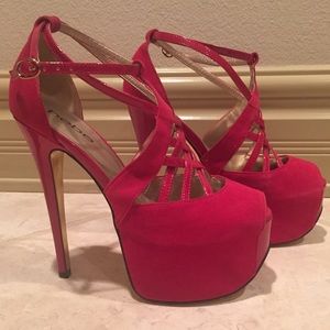 Pink Bebe Heels