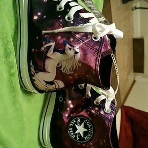 Unicorn  Galaxy print Converse All Star  high tops