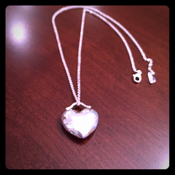Tiffany & Co Silver Heart Locket Necklace