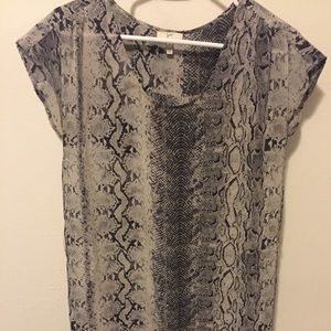 Size XS Snakeskin Print Silk Joie Dress