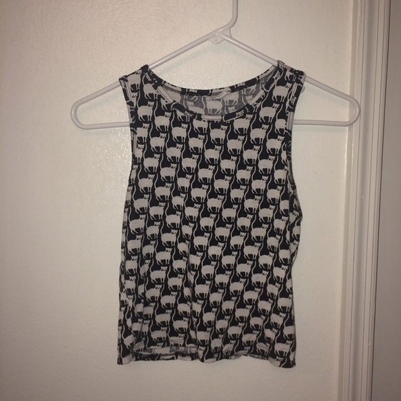 map to mars kitty cat crop top