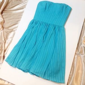 SALE - Light Blue Strapless Bustier Dress (GUESS)