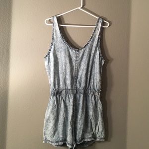Acid wash romper