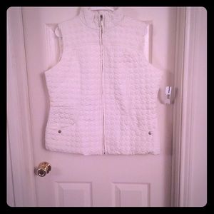 Pearl white bubble vest