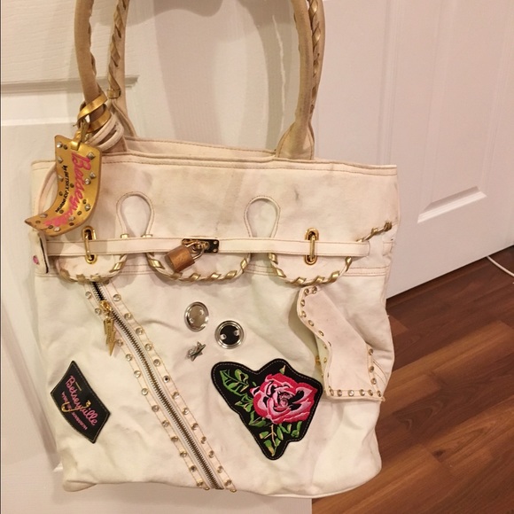 White two strap purse