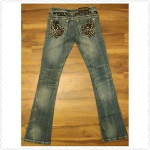 Miss Me inspired slim -boot cut jeans