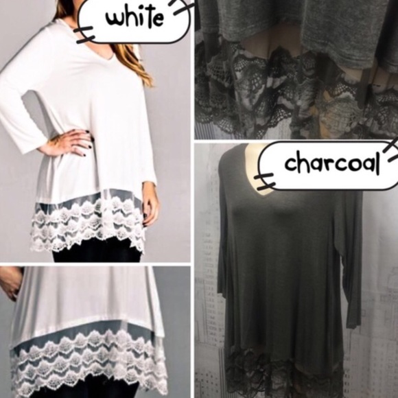 🌺HP 12/9🌺STUNNING LACE TUNICS IN 5 COLORS! - Picture 3 of 4