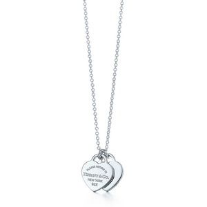 Tiffany & Co Mini Double Heart Tag Pendant