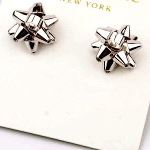 Silver Bourgeois Bow Earrings **READ DESCRIPTION**