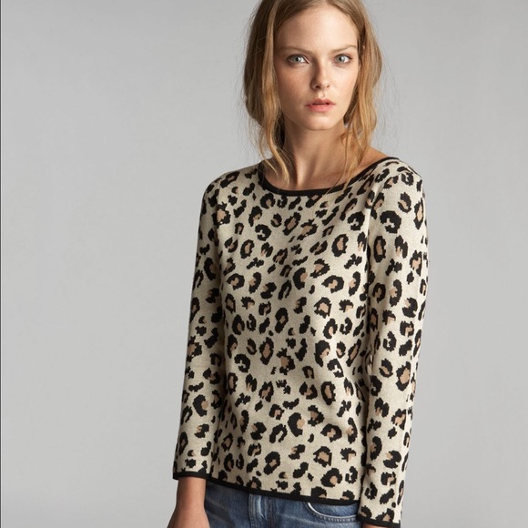 Velvet by Graham & Spencer Leopard Sweater Large