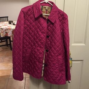 BRAND NEW NWOT Burberry Quilted Jacket in Pink
