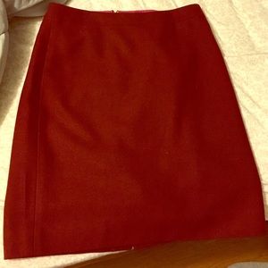 J Crew pencil skirt, wool, burgundy