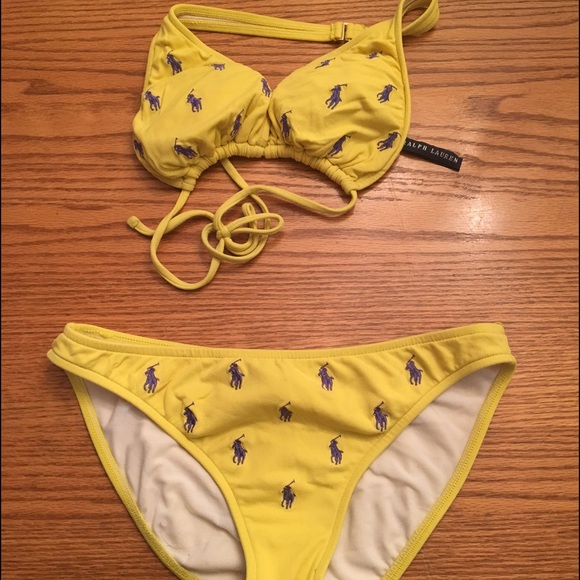 Ralph Lauren yellow bikini.