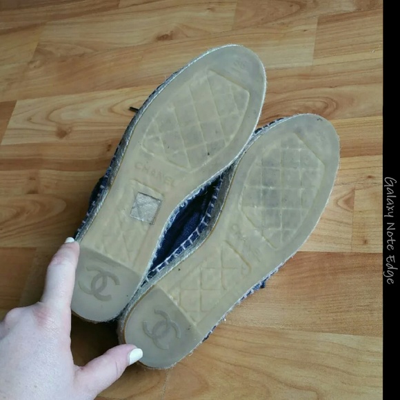 SOLD OUT !!CHANEL DENIM HIGH TOP ESPADRILLES  US 6 - Picture 4 of 4