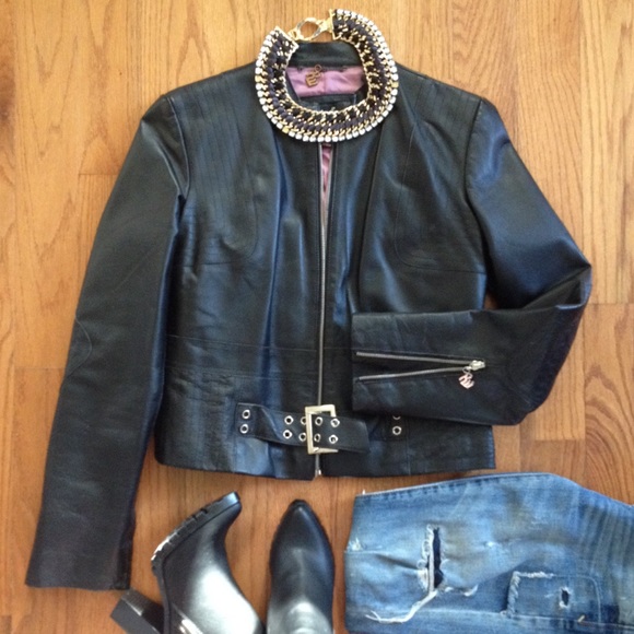 Rocawear Jackets & Blazers - Black 100% Genuine Leather Moto Jacket