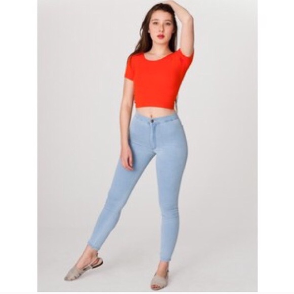 American Apparel medium wash easy jean