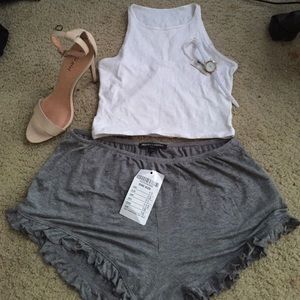 Brandy❤️ Melville grey shorts.