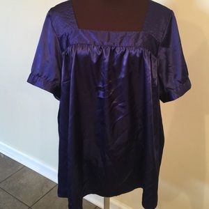 Dark purple silky top
