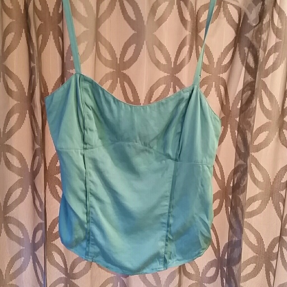 Turquoise Silk Top