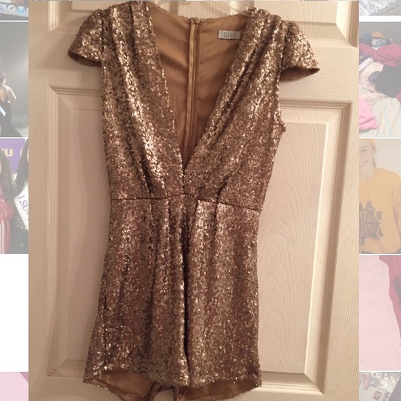Tobi sequin romper