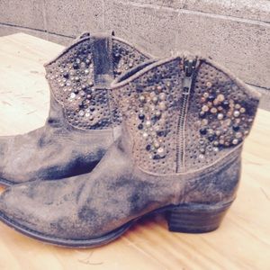 Frye booties with studs, size 8