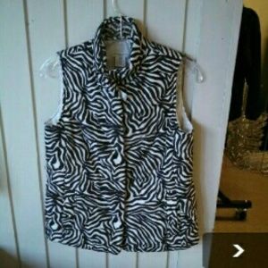 Zebra puffer vest