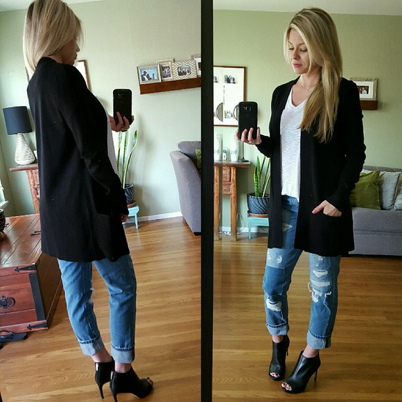 RESERVED HP💕Gorgeous Black Open Cardi - Picture 3 of 4