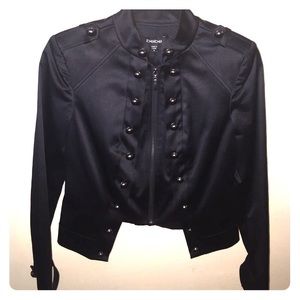 BEBE black military jacket