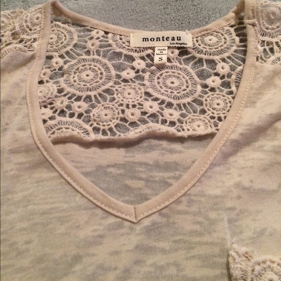 Cream top with pocket dressed up TShirt