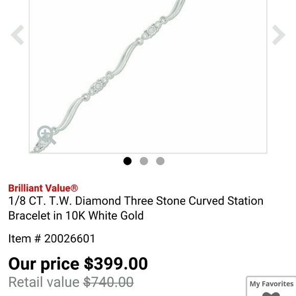 Jewelry - 10k white gold diamond tennis bracelet