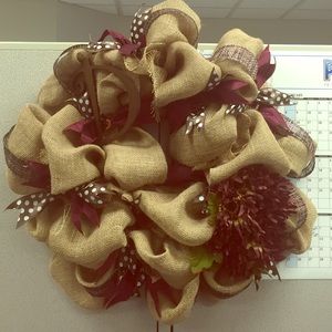 Rustic Burlap Wreath