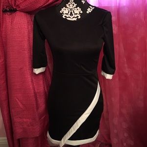 NWOT Black & White Dress
