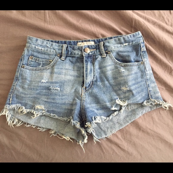 Free People denim shorts