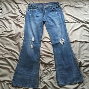 Distressed jeans