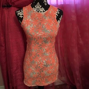 NWOT Orange Floral Dress