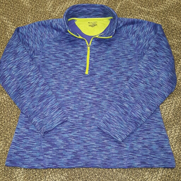 Purple half zip warm jacket