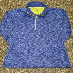 Purple half zip warm jacket