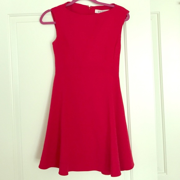 Bright Red French Connection fit and flare mini