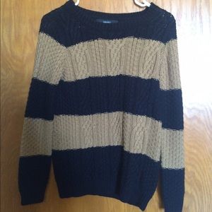 Brown and Black Striped Sweater