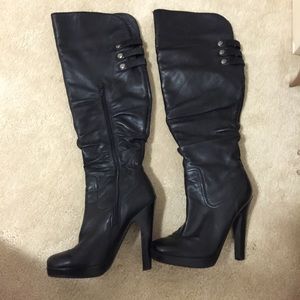 Jessica Simpson black knee high bootS