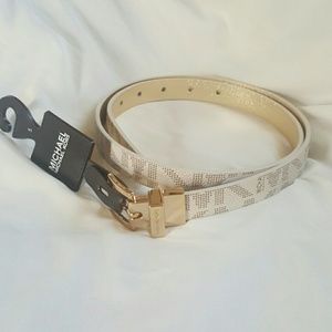 Michael Kors Reversible MK Monogram/metallic gold